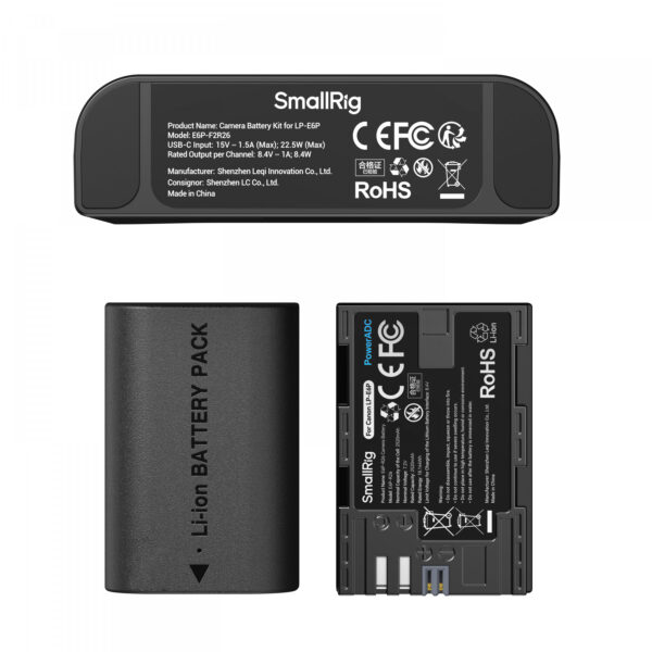 Smallrig Kit de charge rapide pour batteries d'appareil photo LP-E6P 5485