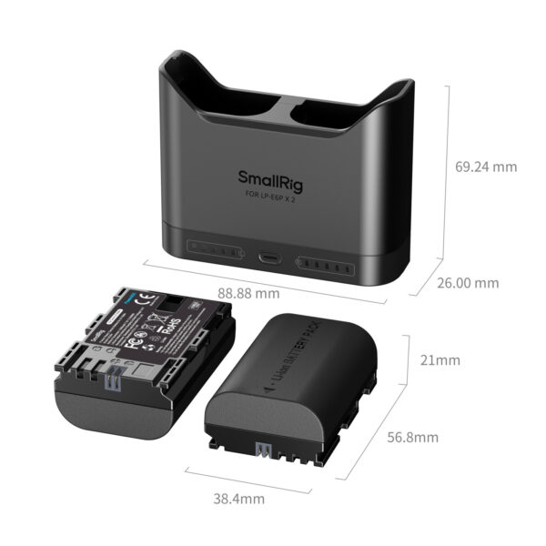 Smallrig Kit de chargement rapide pour batteries d'appareil photo LP-E6NH 5484