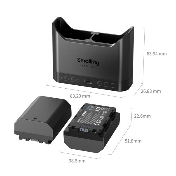 Smallrig Kit de charge rapide pour batteries de caméra NP-FZ100 5483 6 Smallrig Kit de charge rapide pour batteries de caméra NP-FZ100 5483
