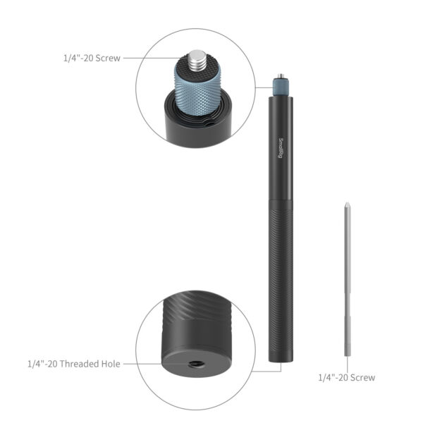 Smallrig Bâton à selfie pour caméras d'action (150 cm / 59 in) 5270