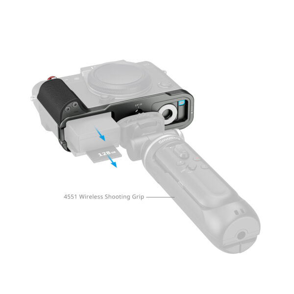 Smallrig Plaque de montage en L avec poignée en silicone pour FUJIFILM X-T30 / X-T30 II / X-T30 III (Argent Charbon) 5665