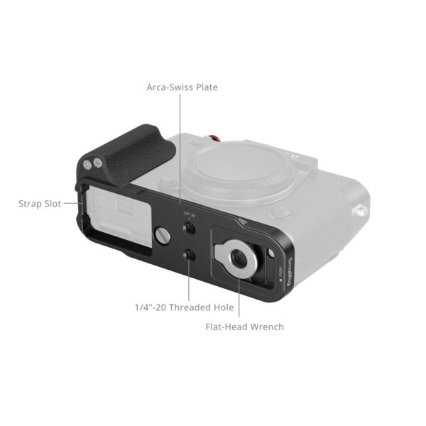 Smallrig Plaque de montage en L avec poignée en silicone pour FUJIFILM X-T30 / X-T30 II / X-T30 III (Noir) 5663