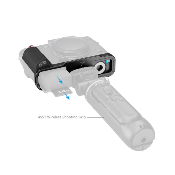 Smallrig Plaque de montage en L avec poignée en silicone pour FUJIFILM X-T30 / X-T30 II / X-T30 III (Noir) 5663