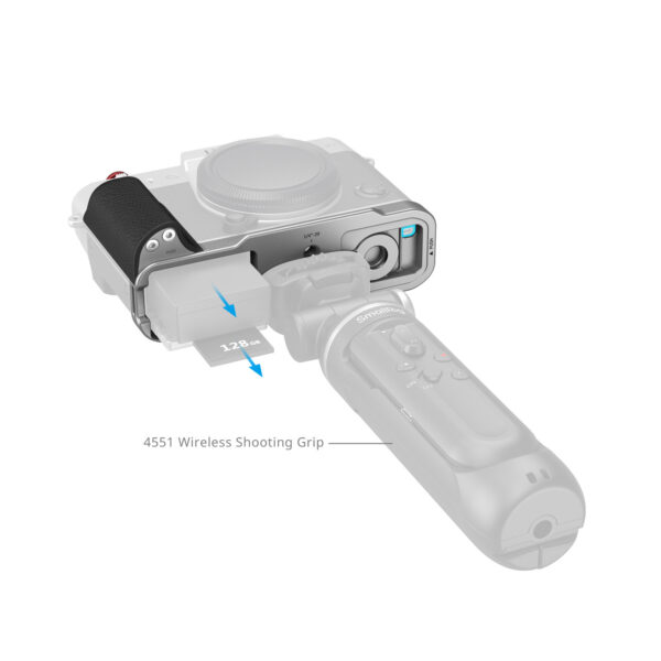 Smallrig Plaque de montage en L avec poignée en silicone pour FUJIFILM X-T30 / X-T30 II / X-T30 III (Argent) 5664