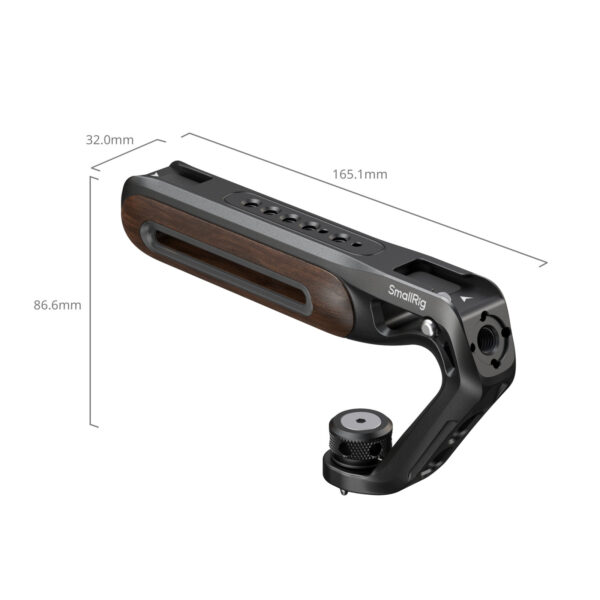 Smallrig Poignée supérieure en bois avec vis de positionnement 1/4''-20 et ARRI 3/8''-16 5252